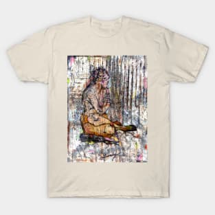 Abstract Expressionism, Figurative Mixed Media Art Work T-Shirt